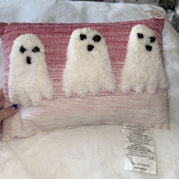 👻👻Goblin & ghoul Halloween pink ombre ghost pillow 👻👻 - Picture 1 of 9